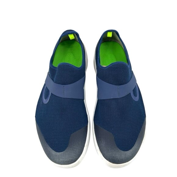 OOFOS 00mg Mens Low Recovery Athletic Shoe Size 12.5 Slip On Sneaker Navy White - Picture 5 of 11